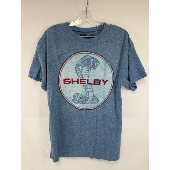 Shelby T-Shirt Cobra Logo Blue Shirt Men’s Size Medium - Picture 1 of 4